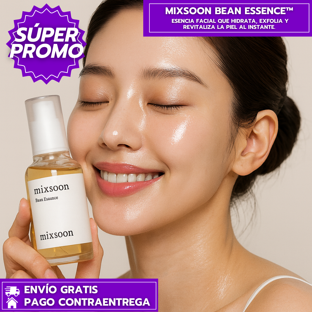 Mixsoon Bean Essence™: Esencia Facial que Hidrata, Exfolia y Revitaliza la Piel al Instante.