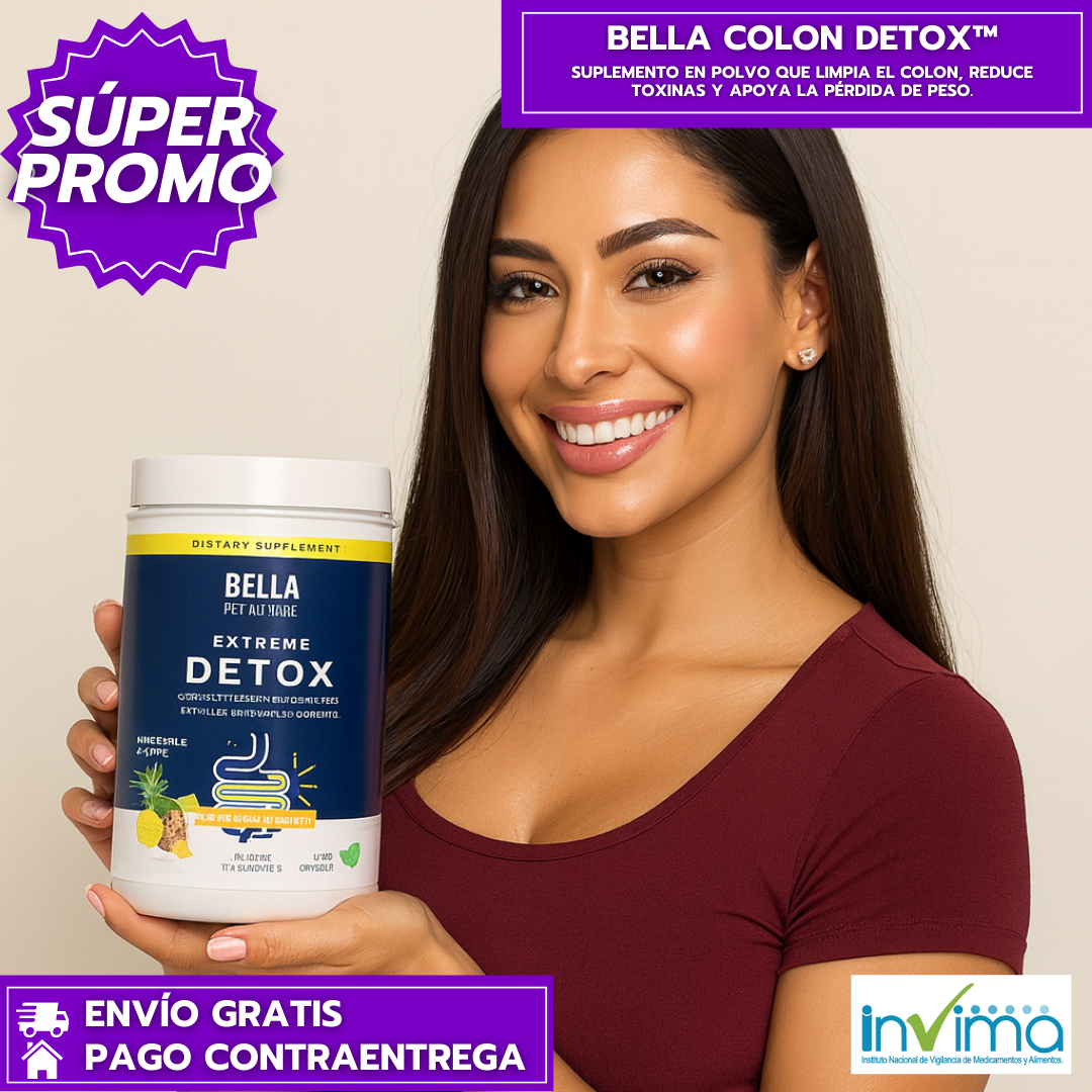 Bella Colon Detox™: Suplemento en Polvo que Limpia el Colon, Reduce Toxinas y Apoya la Pérdida de Peso.