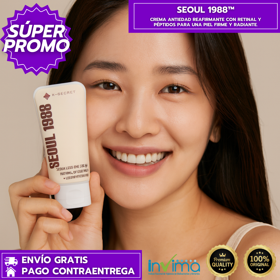 Seoul 1988™: Crema Antiedad Reafirmante con Retinal y Péptidos para una Piel Firme y Radiante.