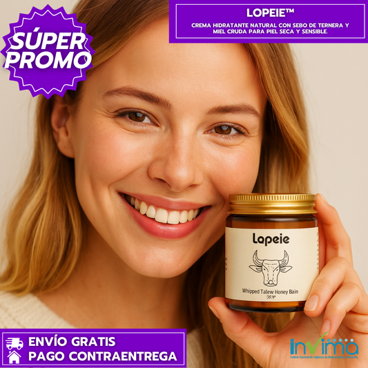 Lopeie™: Crema Hidratante Natural con Sebo de Ternera y Miel Cruda para Piel Seca y Sensible.