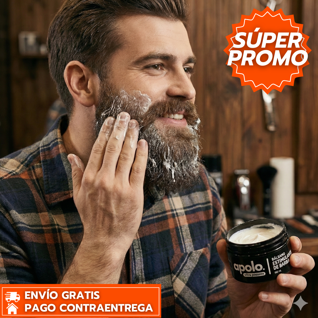 Apolo™: Bálsamo Ultra Potente que Acelera el Crecimiento de la Barba y Cierra Huecos.