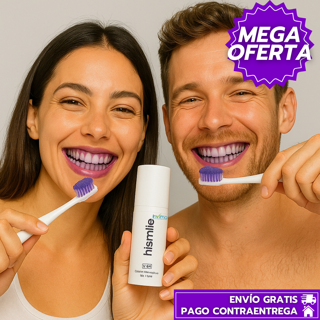Hismile™: Crema Dental Blanqueadora Que Elimina El Tono Amarillento, Manchas Y Sarro Para Una Sonrisa Perfecta.