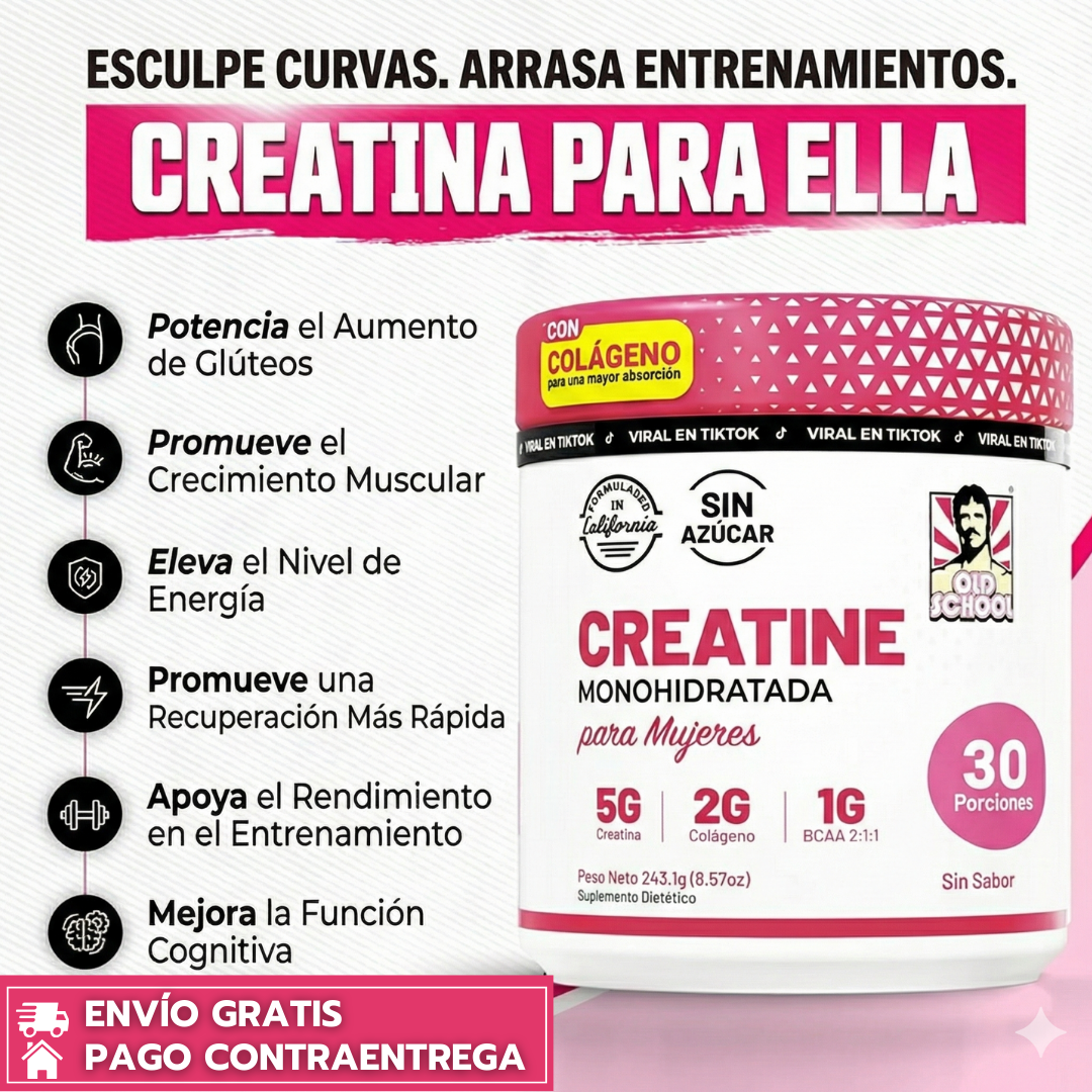 Creatina Old School Para Mujeres - Importada 100% Original