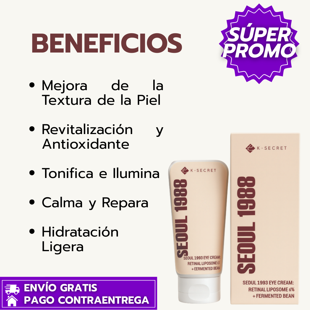 Seoul 1988™: Crema Antiedad Reafirmante con Retinal y Péptidos para una Piel Firme y Radiante.