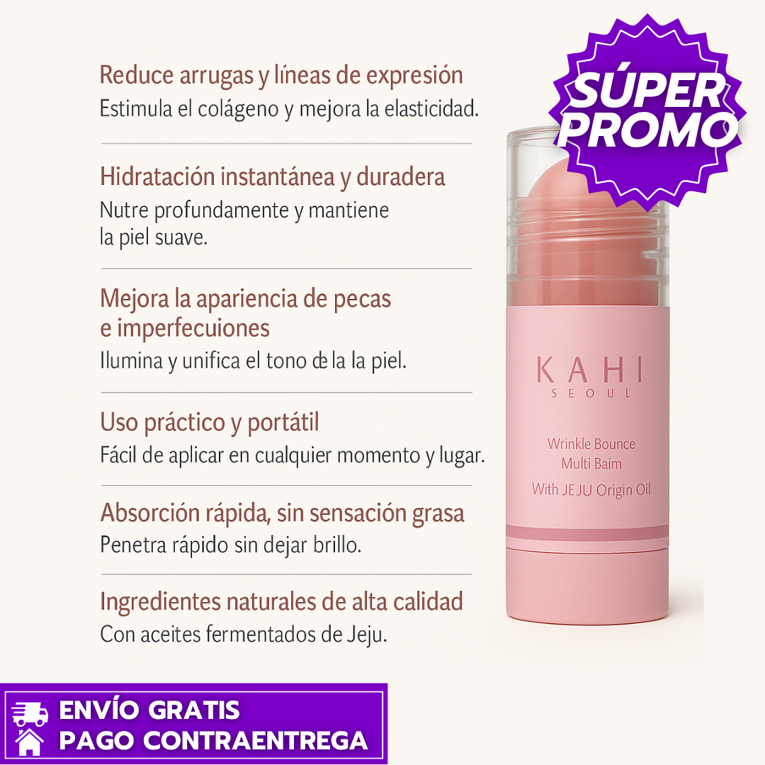 Kahi Seoul™: Bálsamo Facial que Reafirma la Piel, Reduce Arrugas y Aporta Luminosidad.