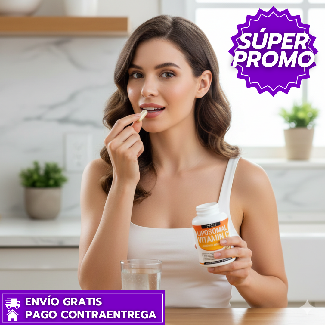 Liposomal Vitamina C™: Defensas fuertes, piel firme y protección celular antiedad.