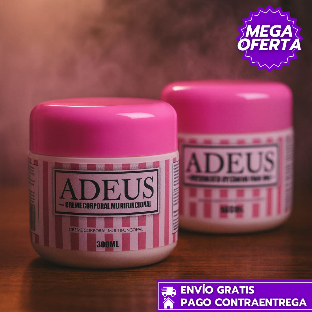 Oferta Especial 2x1: Adeus™: Crema Corporal que Suaviza, Reafirma y Reduce Celulitis, Estrías y Quema Grasa Localizada.
