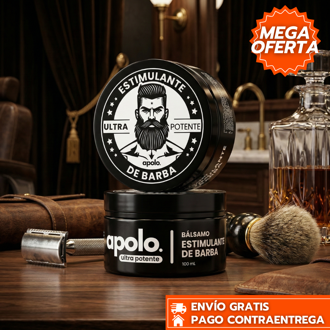 Apolo™: Bálsamo Ultra Potente que Acelera el Crecimiento de la Barba y Cierra Huecos.