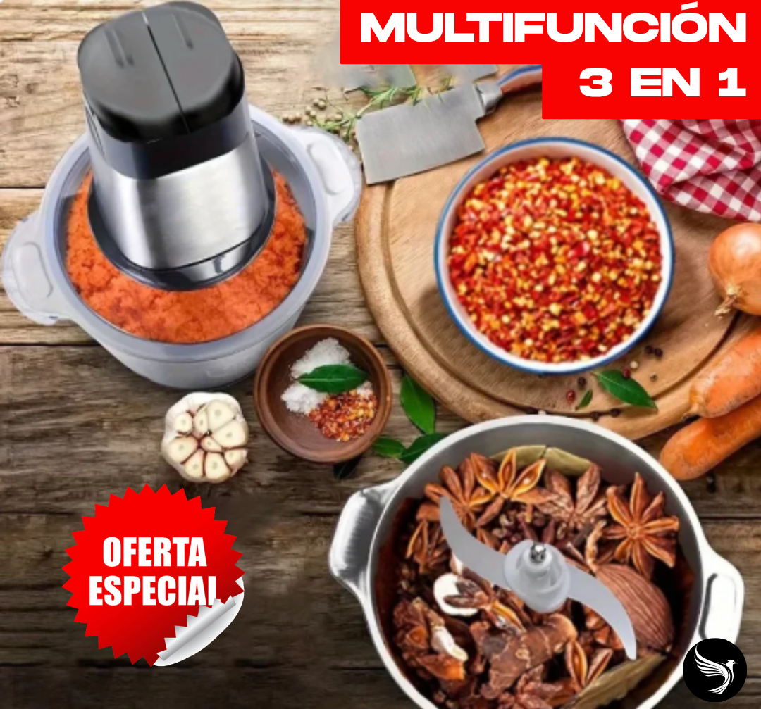 MOLINO PICADOR ELÉCTRICO DE ACERO INOXIDABLE - 2 LITROS (GRANDE)